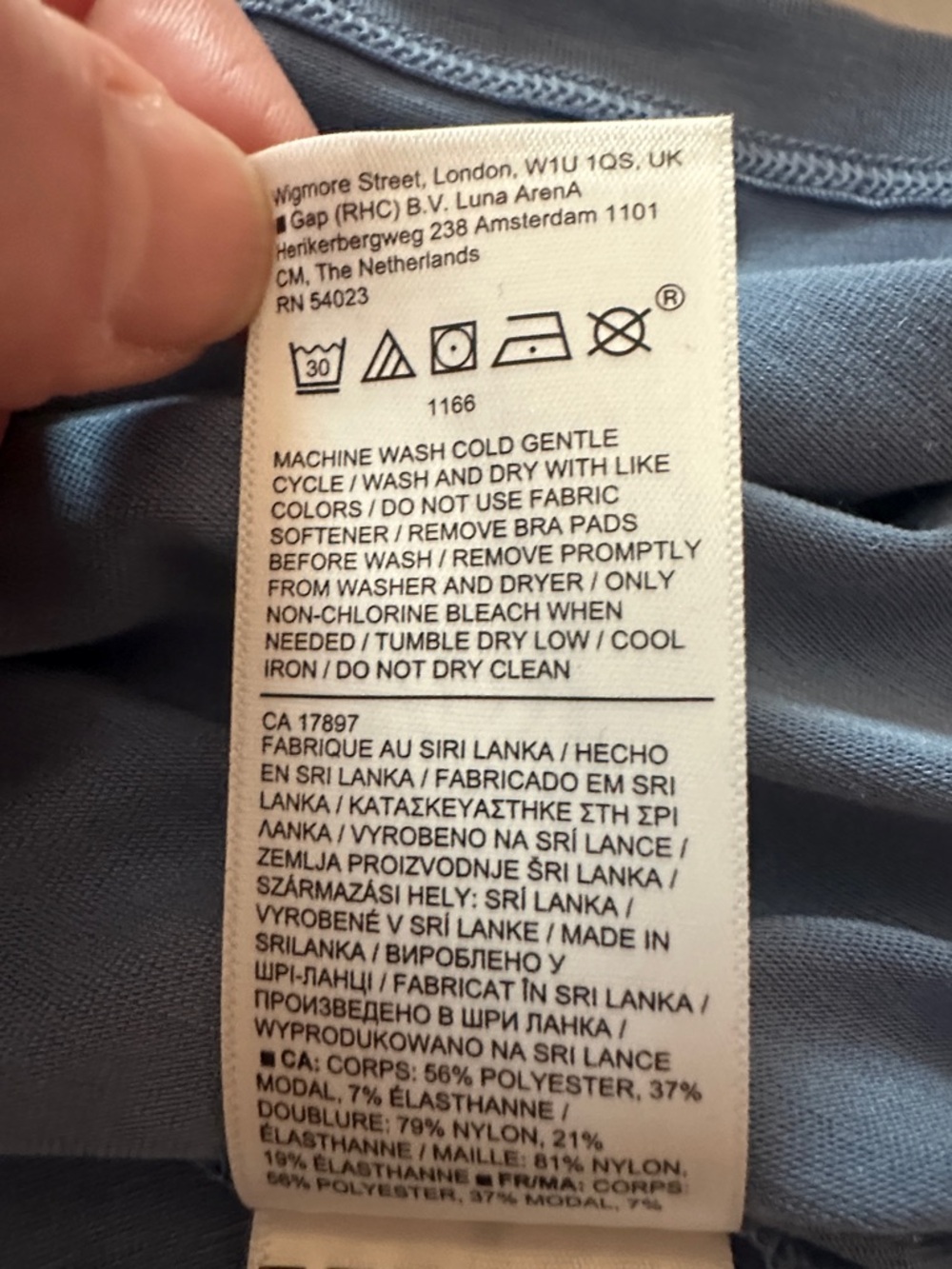 Athleta Essence Support Light Blue V-Neck Short Sleeve Tee - Relaxed Fit - Picture 11 of 11